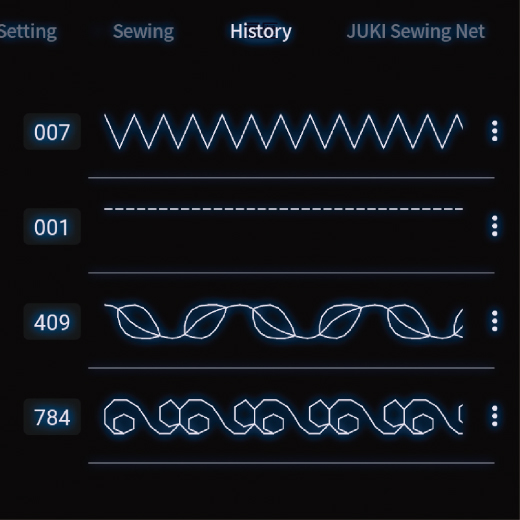 Illustrations of stitch patterns